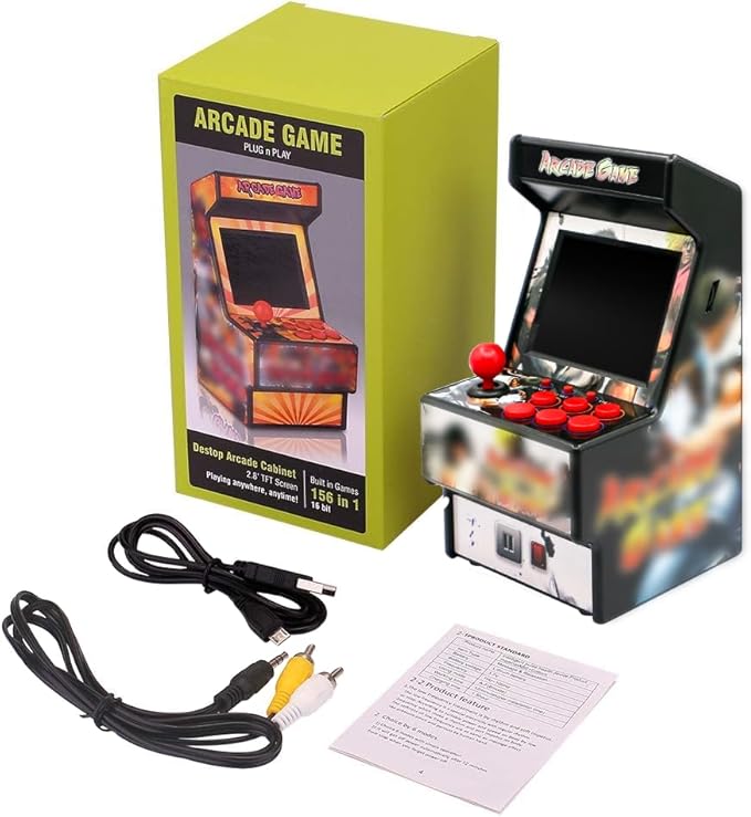 Retro Game Machine for Kids, Handheld Video Game Console with 156 Classic 16-Bit Games, 2.8" Color Screen Rechargeable Portable Gaming System, TV Output Support, Electronic Toy Gift for Boys