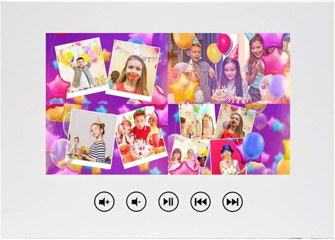 Personalized Video Card for Kids Birthday – Custom Slideshow Gift from Your Photos – 7” Digital Display, 4GB Memory, Rechargeable Battery, Create Cherished Memories
