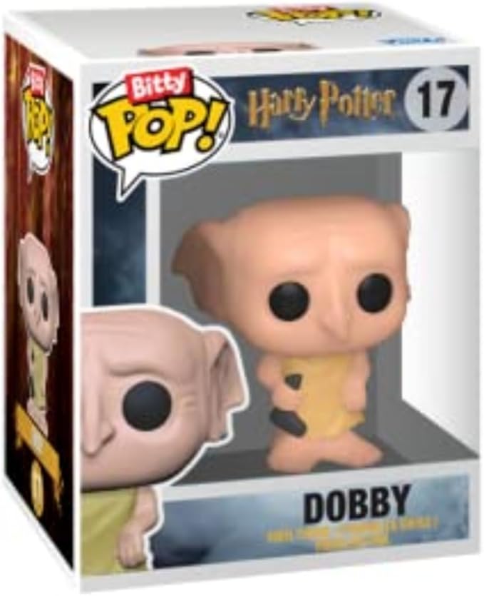 Funko Bitty POP! HP - Harry in Robe with Scarf, 4-Pack - Harry Potter, Draco Malfoy, Dobby and A Surprise Mystery Mini Figure - 0.9 Inch (2.2 Cm) - Harry Potter Collectable - Gift Idea - Cake Topper