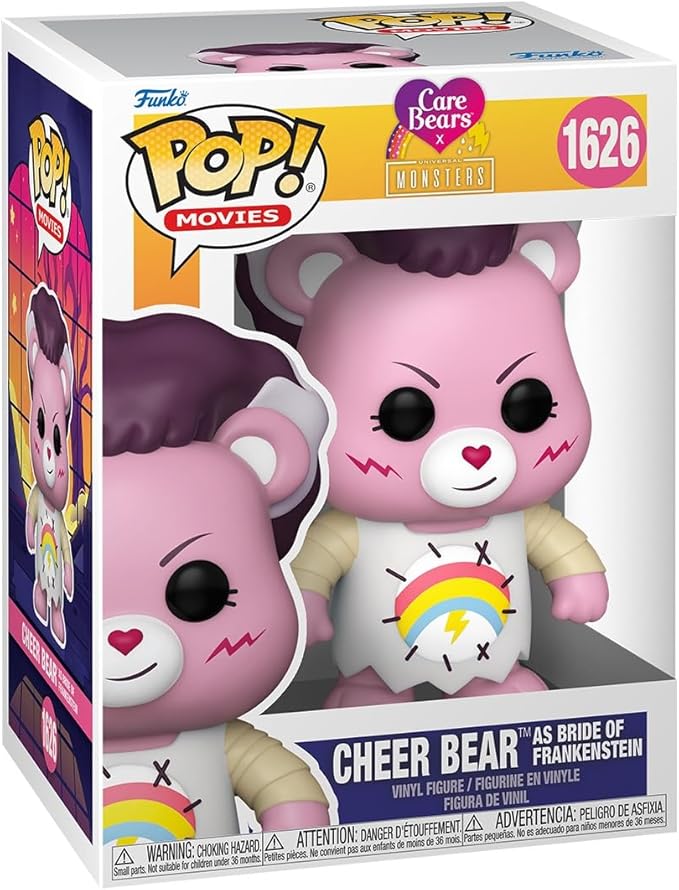 Funko POP Movies: Universal Monsters x Care Bears - Cheer Bear Bride of Frankenstein - Collectable Vinyl Figure - Gift Idea - Official Merchandise - for Kids & Adults - Horror Fans