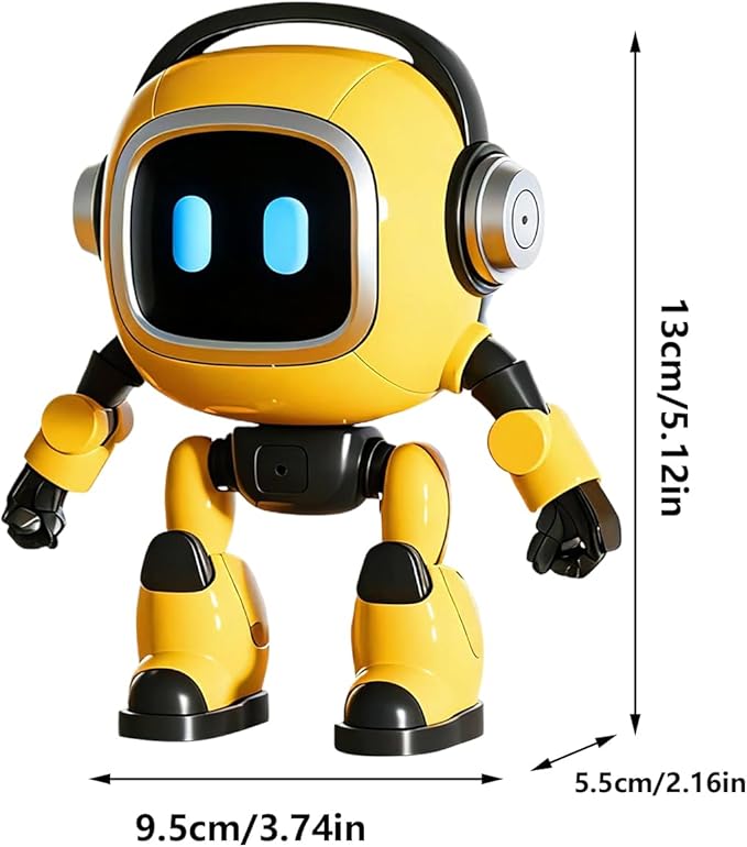 AI Robot Toy – ABS Desktop Size | Intelligent Conversational Companion with Voice Interaction Knowledge Q and A Interactive Games Storytelling | for Educational Learning Office Desk