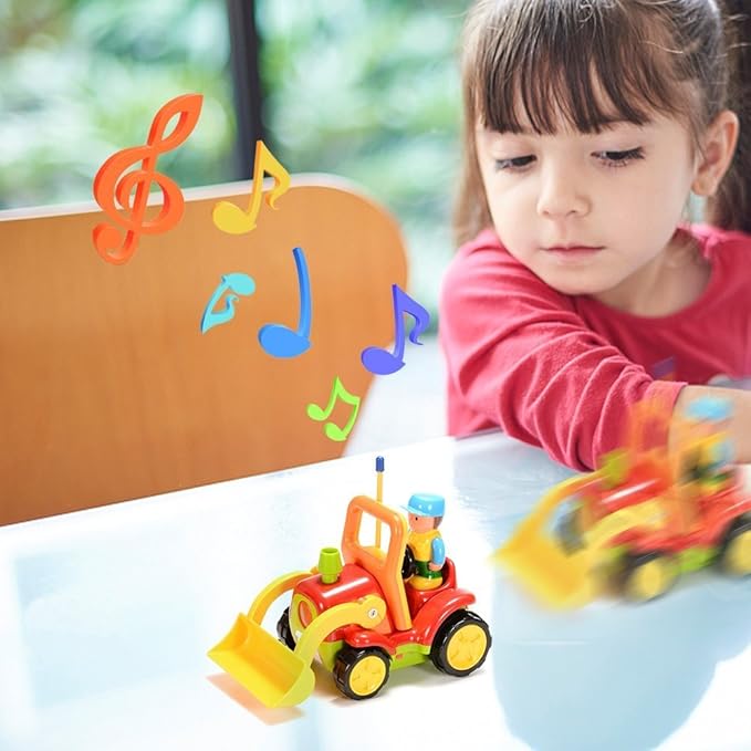 Haktoys Remote Control Bulldozer Toy for Toddlers – Easy RC Construction Tractor with Blade for Boys & Girls Ages 18 Months and Up | First Remote Control Vehicle for Kids