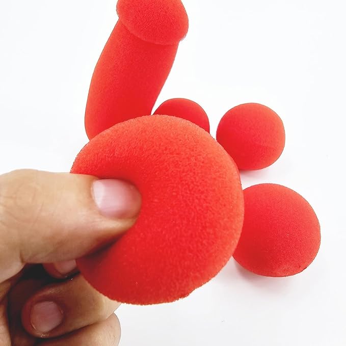 Banana Prank Sponge,with 4 Red Balls Funny Magic Trick Gimmick Props for Adults,Stage Magic Accessories Parties,Imagination Stimulating Gimmick Accessories