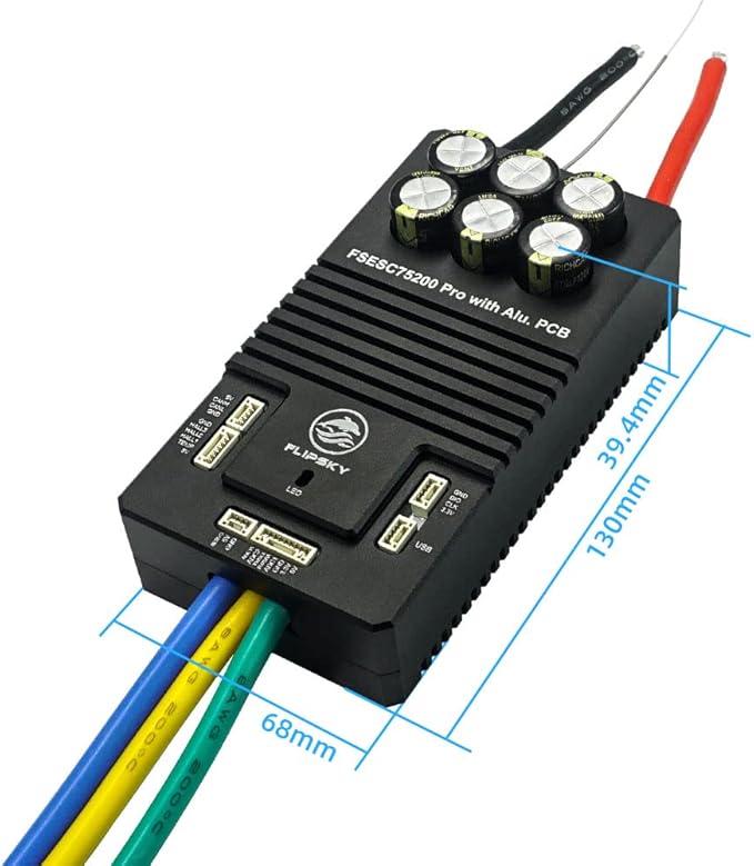 FLIPSKY 75200 Pro 84V High Current with Aluminum PCB Based on VESC for Fighting Robot Surfboard AGV Robot