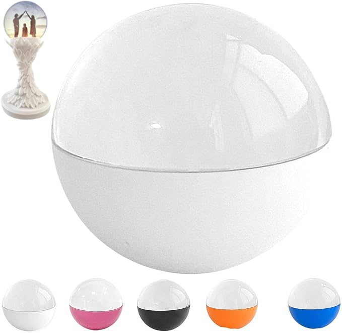 2.7" 3D Ultrasound Crystal Ball Video Player, Memory Orb, Personalized Electronic Display Digital Memory Display Sphere Lamp, Uploadable Videos & Photos, DIY Gift for Anniversary, Birthday (White)