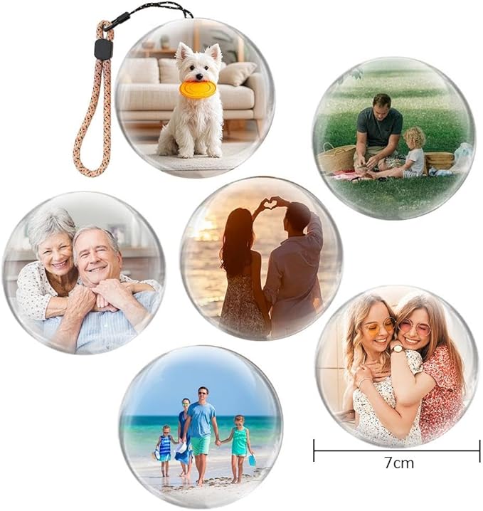 2.76" Crystal Ball Video Player, 3D Memory Orb Ball Digital Display Memory Sphere Lamp with Sound, Uploadable Videos & Photos, Personalized Gift for Birthday Anniversary Xmas