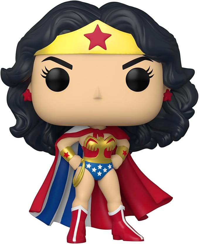 Funko POP Heroes: Wonder Woman 80th - Wonder Woman (Classic with Cape), Multicolor, Standard, (55008)