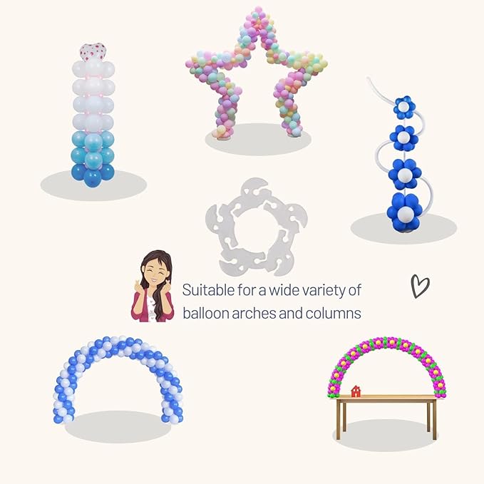 100PCS Balloon Arch Clips, Reusable Balloon Clips for Balloon Arch, Plastic Balloon Supplies for Stand, Balloon Garland Clips for Party Wedding Baby Shower Decorations