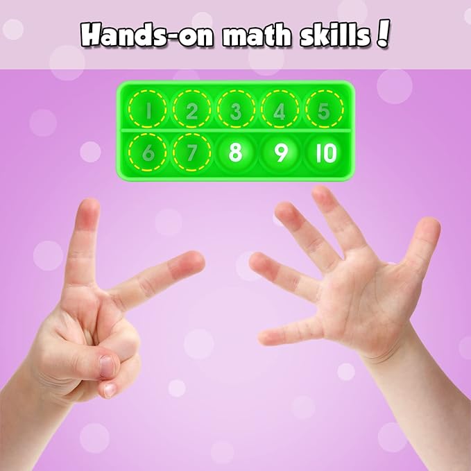 Aizweb Ten-Frame Counting Toys,Math Manipulative for Elementary,Number Math Games, Montessori Educational Toy for Preschool Kindergarten Classroom Learning Activities Kids 3 4 5 Year Old