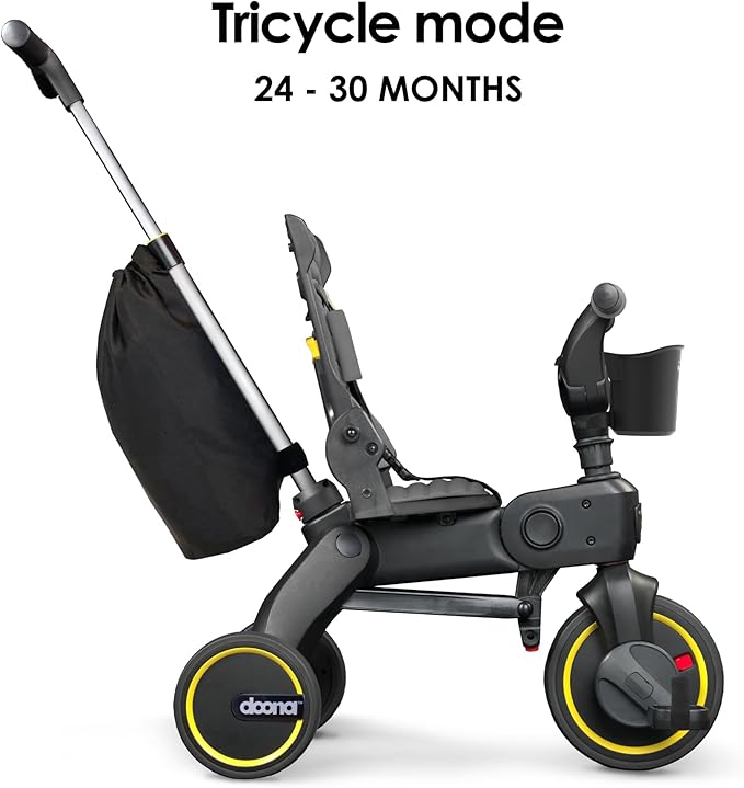 Doona Liki Trike S3, Greyhound - 5-in-1 Compact, Foldable Tricycle - Suitable for Toddlers 10 to 36 Months
