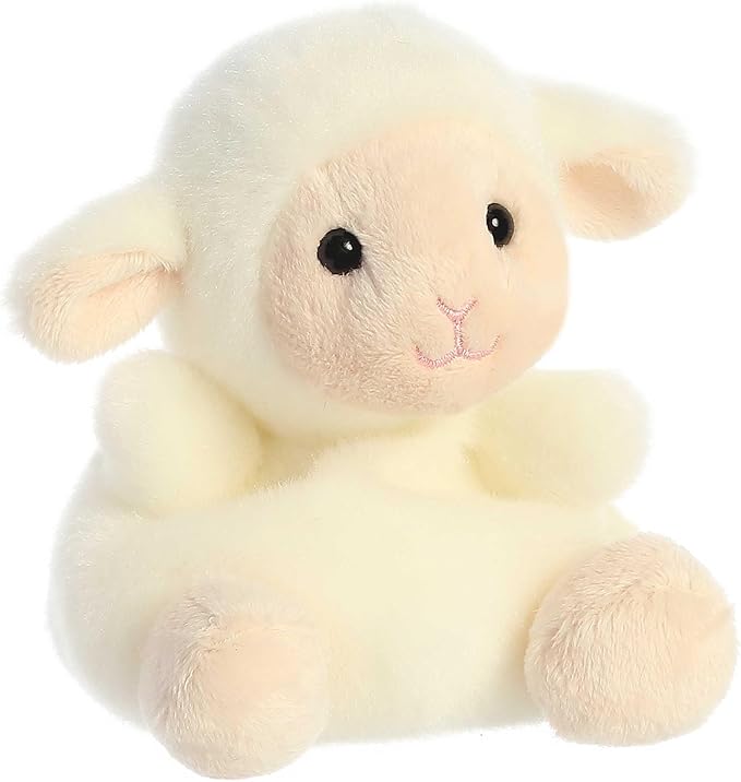 Aurora® Adorable Palm Pals™ Woolly Lamb™ Stuffed Animal - Fun Collectible Plush for Kids and Adult Collectors - Perfect for Decorating Rooms and Birthday Gifts - White 4.5 Inches