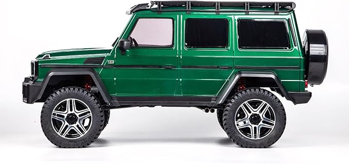 1/8 Remote Control Off Road Vehicle Portal Axle Differential Lock AWD 2Speed Gearbox 775 Brushed Motor PNP Model Crawler Car(Green)