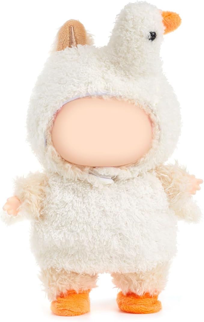 Clothes for Doll - Swan Hat + Top with Wings + Yellow Socks (NO Doll),Little Swan