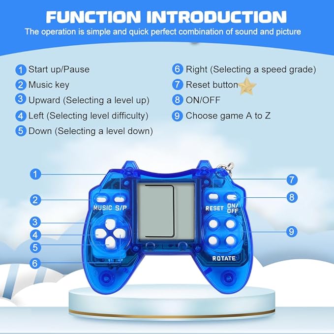 12pcs Video Game Party Favors, Mini Gaming Party Favors, Video Game Keychains, 8-bit Handheld, Birthday Party Supplies for Kids, Return Gifts for Birthday Party Decorations Supplies