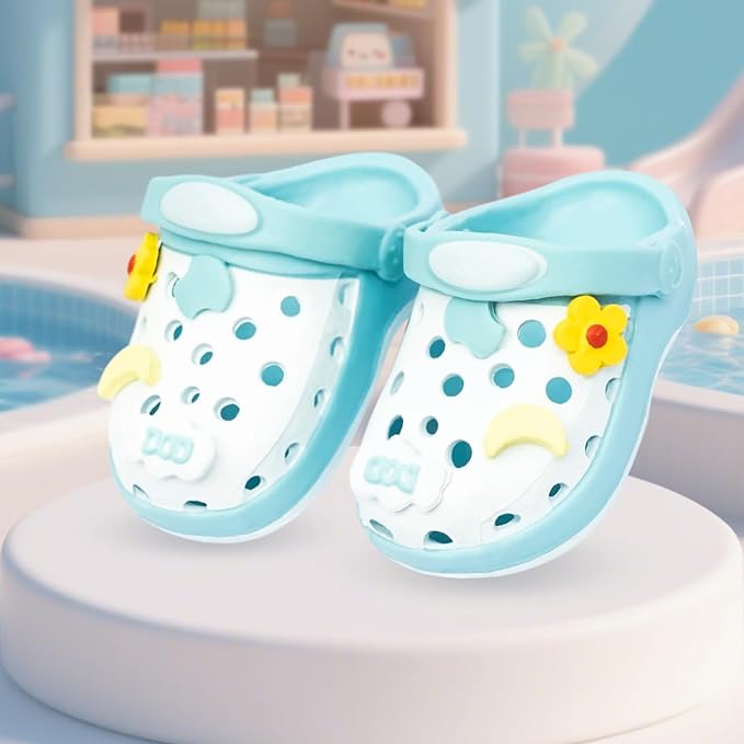 Doll Shoes, Premium Fashion Shoes for 17 Cm Doll Accessories Easter Gifts,Doll Dress Up Decoration Accessories Easter Gifts Wings (Pale Blue