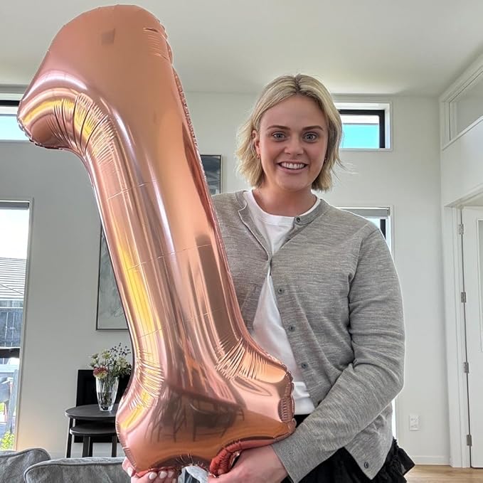 Rose Gold Number 19 Balloon 40 inch, 19 Number Balloons, 19th Birthday Decorations, 19 Year Old Women Men Rose Gold Party Supplies