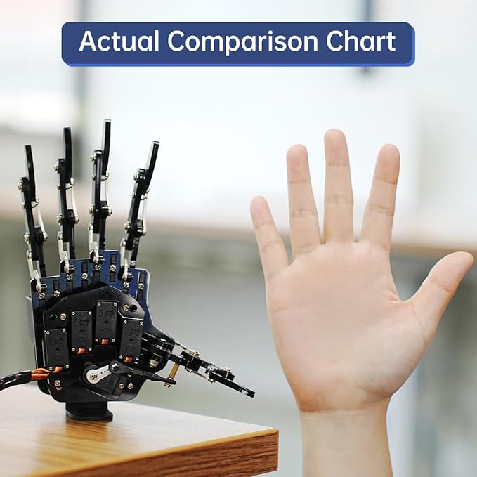 Robot Hand Five Fingers Solely Movement Bionic Robot Mechanical Arm DIY - Right Hand with Servo Tester