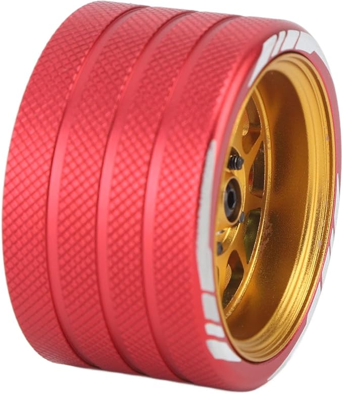 Acouto Lightweight Aluminum Alloy Remote Control Handwheel with Simulation Disc for NB4 RC Car - Enhance Performance & (D Type)