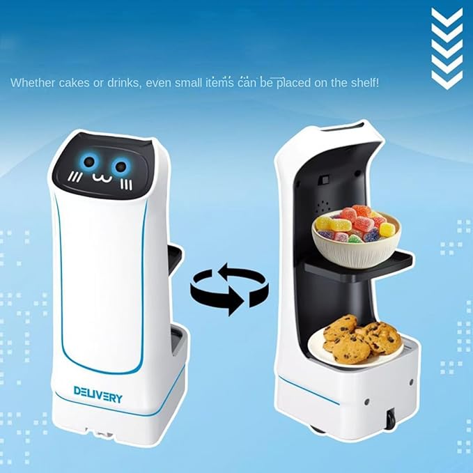 Interactive Remote Control Robot - Smart Food Delivery Robot for Home, Playroom, School, Preschool, Party, Holiday, Daycare, Family Fun, and Game Night Entertainment