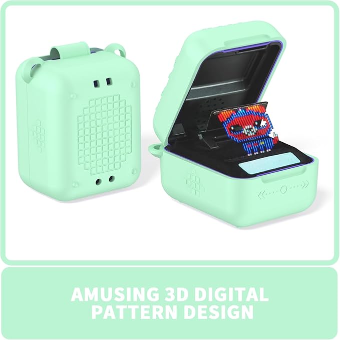 Soft Silicone Case for Bitzee Interactive Toy Digital Pet, Shockproof and Protective Carrying Case for Bitzee Interactive Electronic Pets with Lanyard (Mint Green)