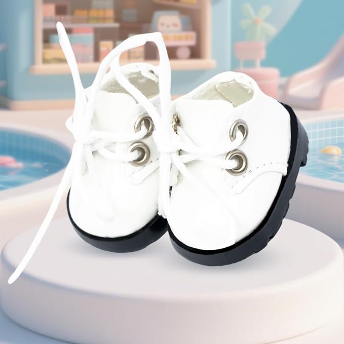 15-17cm Doll Shoes for 15-17cm Doll Boots, 6.7 inch Doll Shoes Accessories Easter Gifts (White)