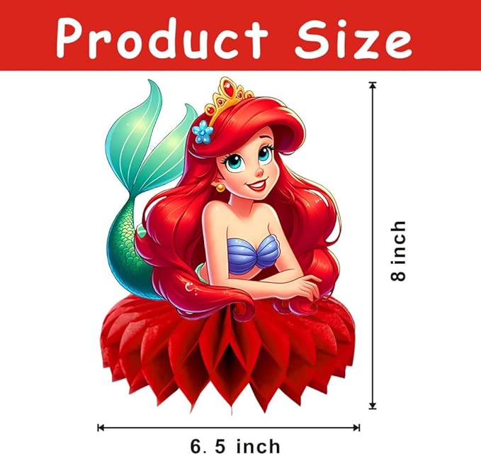8Pcs Princess Table Centerpieces Birthday Party Supplies Double Side Table Decorations for Princess Themed Party Decorations