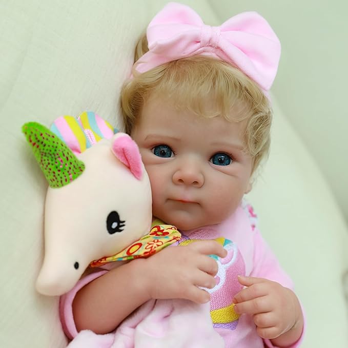 Reborn Baby Dolls - 20-inch Realistic Baby Doll Girl, Lifelike Newborn Baby Doll with Full Vinyl Body, Handmade with Accessories, Real Life Baby Doll for 3+ Years Old Kids Gifts