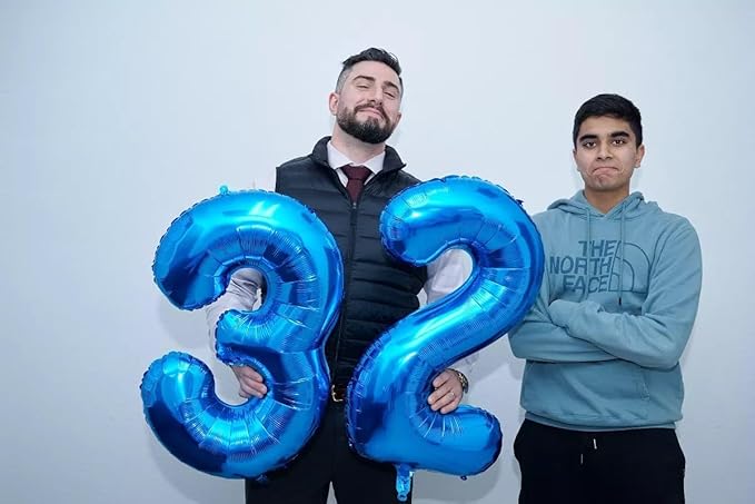 Navy Blue Number 30 Balloon 40 inch, 30 Number Balloons, 30th Navy Blue Birthday Decorations, 30 Year Old Women Men Blue Party Supplies