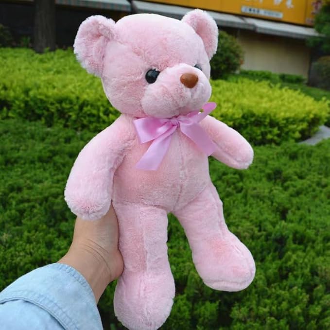 Teddy Bear Stuffed Animals, 13.5 Inches Pink Teddy Bear Plush Toy Birthday Christmas Valentine’s Day Gift for Kids Girlfriend (Pink-A)