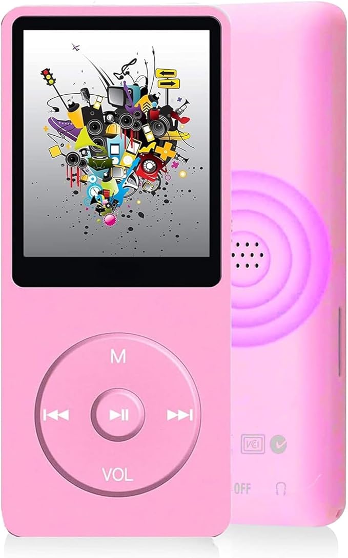 Mp3 Mp4 Player for Kids, MP3 Player with 1.8in HD Screen, FM Radio, Earphone, Portable HiFi Audio Player with Voice Recorder Video Photo Viewer E Book Games ()