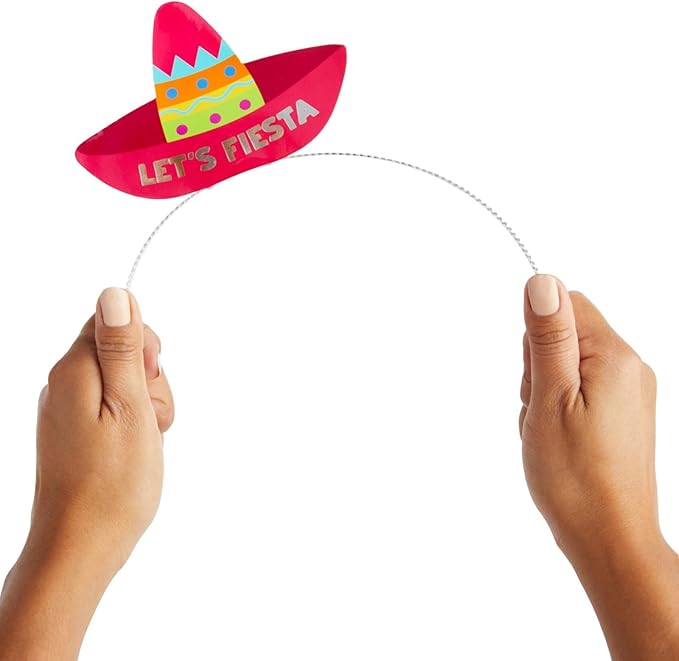 Juvale Sombrero Party Hats for Fiesta Party Supplies & Mexican Birthday Decorations - Taco Balloons & Photo Booth Props - 24-Pack, 3.5" x 5", Multicolor