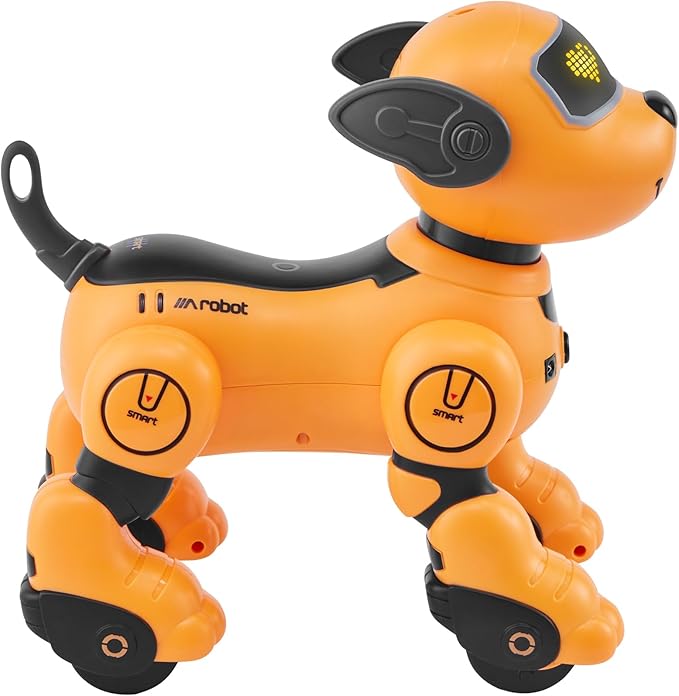 VEVOR Remote Control Robot Dog Toy, 2.4GHz RC Dog Programmable Smart Interactive Robotic Pet for Kids with Follow Function, Touch & Voice Control, Singing Dancing RC Stunt Toy for Age 3+ Boys Girls