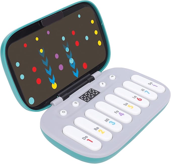 Focket Music Rhythm Game Machine, 6 Levels Electronic Reaction Button Game Machine with Music and Light for Kids 3 to 16 Years (Green)