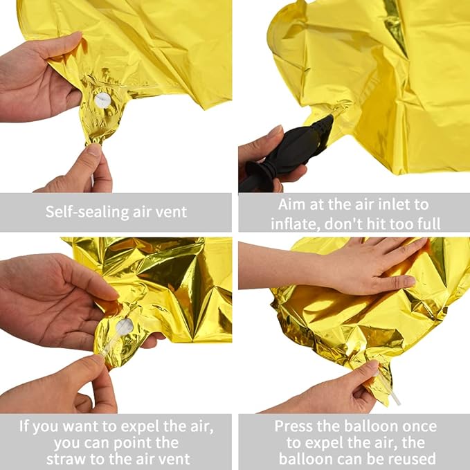 TONIFUL 40 Inch Large Gold Letter T Balloons, Foil Mylar Big Balloons for Birthday Party Anniversary Supplies Decorations