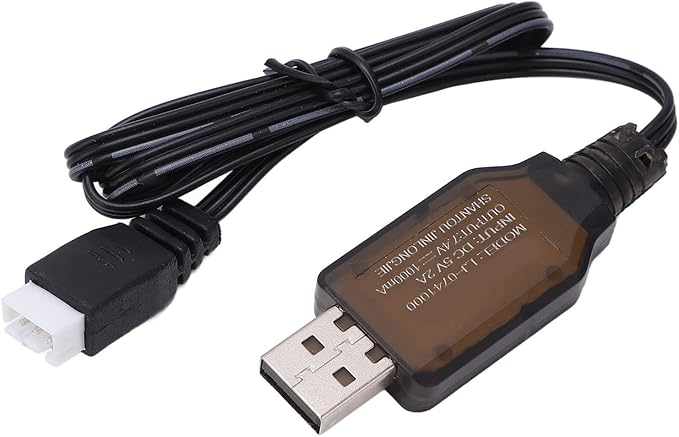 Fydun RC Car Battery Charger, 1 16 7 4V 1000mA Lipo USB Remote App Controlled Vehicle Parts Charging Cable for Control Smart IC Technology with Overload Defence
