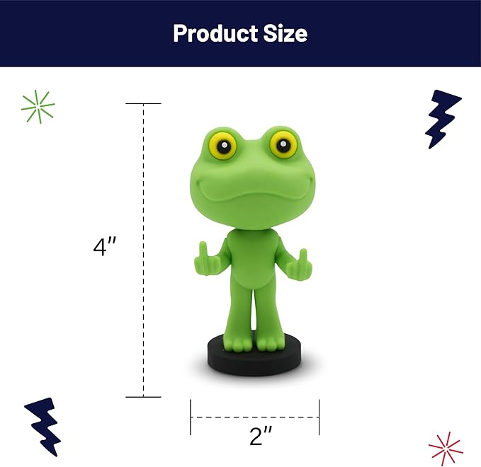 Mini Bobblehead – Middle Finger Frog, Funny Desk Toy, Novelty Collectible Gift