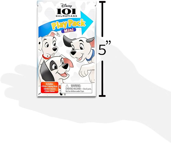 Disney 101 Dalmatians Mini Party Favors Set for Kids - Bundle with 24 Mini 101 Dalmatians Grab n Go Play Packs with Coloring Pages, Stickers and More (101 Dalmatians Birthday Party Supplies)