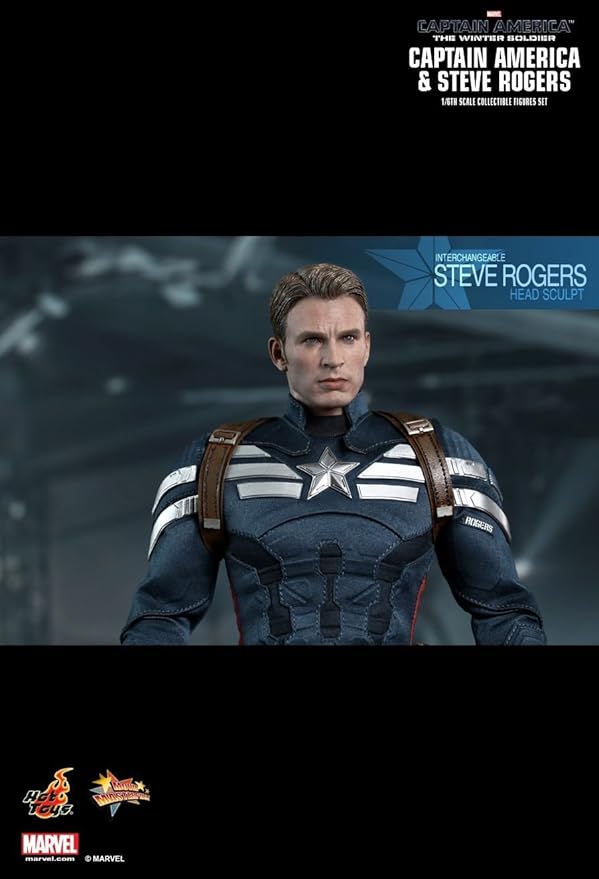 Hot Toys The Winter Soldier Movie Masterpiece Captain America & Steve Rogers Collectible Figure Set
