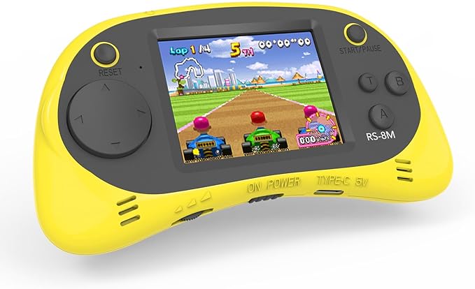 Handheld Games for Kids -16 Bit Retro Video Game with 220 HD Electronic Games - 2.5'' IPS Portable Travel Game Gifts for Boys Girls Ages 4-12 (Blue)