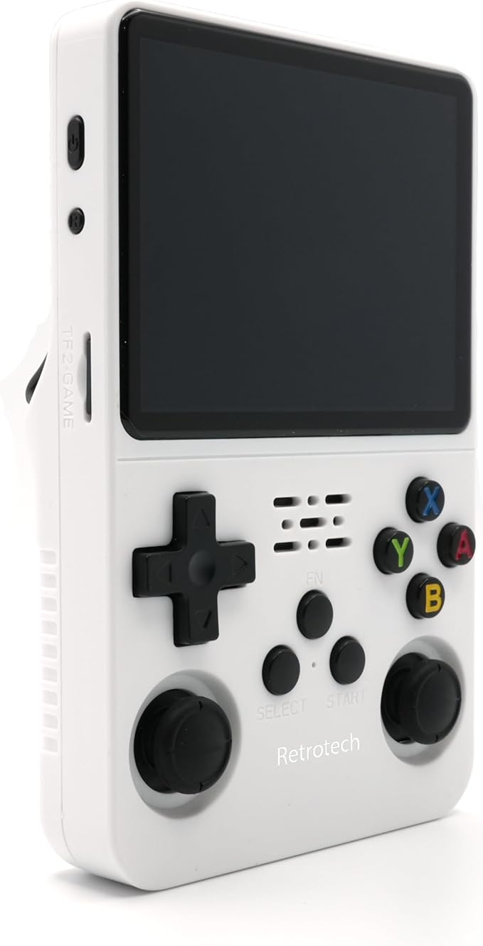 Retrotech R36S Handheld Video Game Console with Build-in 15000 Games (White)