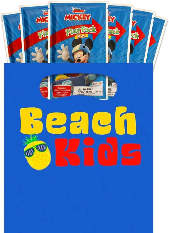 Disney 8 Pc Mickey Mouse Mini Party Favors Set - Bundle with 8 Mickey and Friends Play Packs | Mini Coloring Books, Stickers, and Goodie Bags (Mickey Birthday Party Supplies Decorations)
