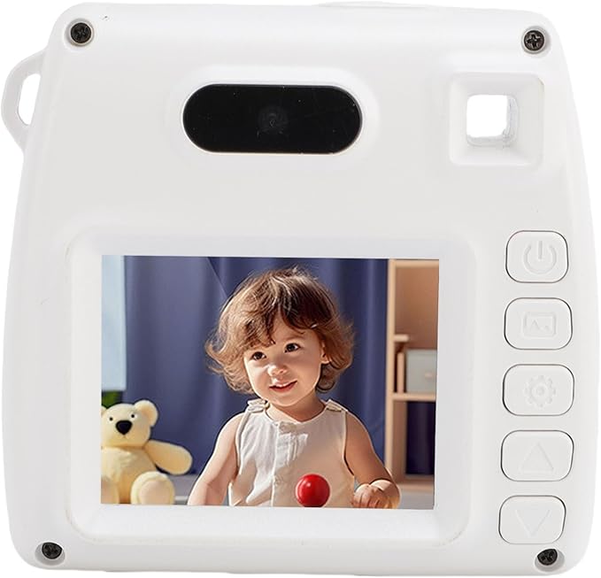 Asixxsix Digital Camera for Kids, 48M 1080P HD Digital Video Camera with Flash and 800mAh Li Battery, Rainproof USB Children Camera for Toddler Teens Students Boys and Girls (White)