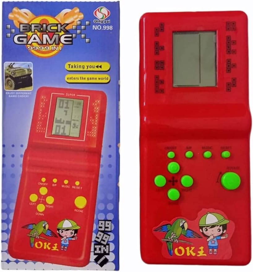 Rishi Quality Presents Handheld Brick Game for Kids, Little Kids 9999 in 1 Video Game. Video Game for Birthday Return Gift, Rakshabandhan Gift. (Colour May Vary)