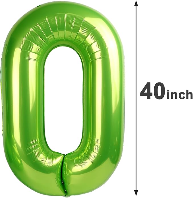 Light Green Helium Number Balloon 40 Inch, Giant Foil Light Green Number 0 Birthday Balloons, Large Numbers 10 20 30 40 50 60 70 80 90 100 2026, Party Celebration Supplies Decorations