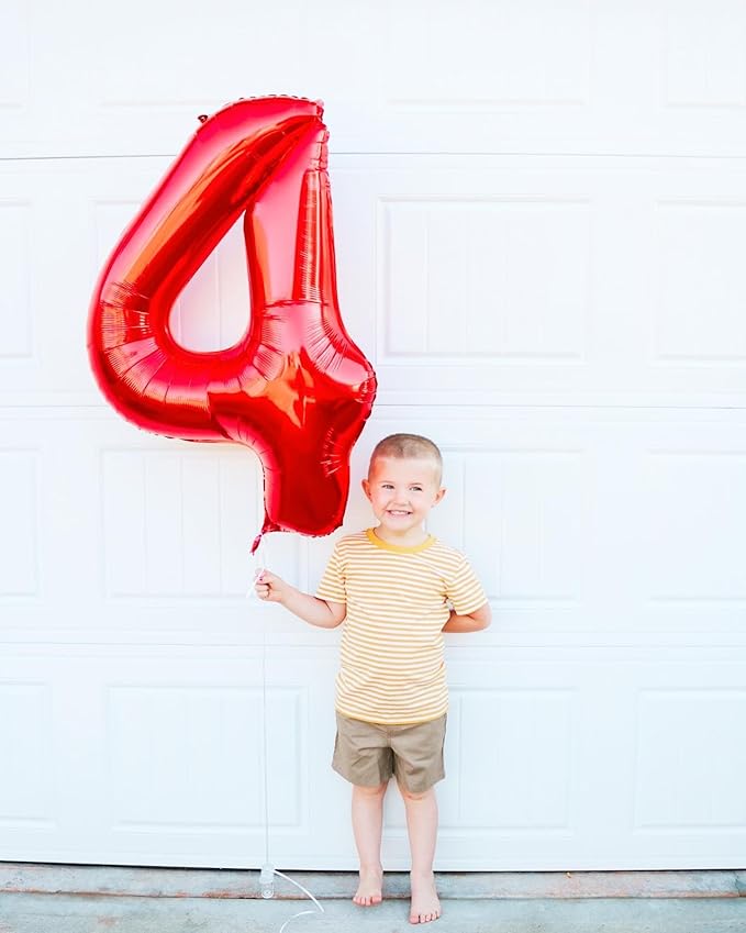 Red Number 30 Balloon 40 inch, 30 Number Balloons, 30th Red Birthday Decorations, 30 Year Old Girls Boys Party Supplies