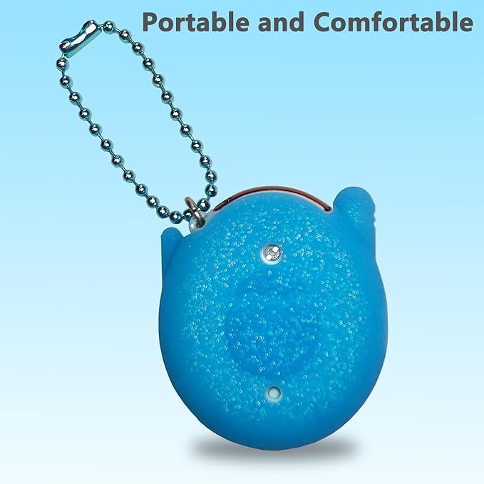 JCHPINE Silicone Cover Case for Tamagotchi Connection Virtual Reality Pet, Screen Protector for Tamagotchi Connection Electronic Pet Accessories (Silicone Case and Screen Film) (Blue)