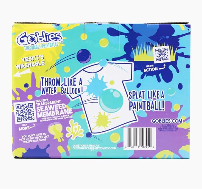 Goblies Throwable Paintballs (120 Count, Green/Teal/Blue)