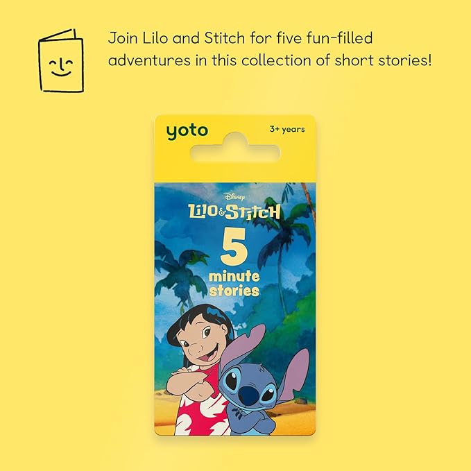 YOTO Lilo & Stitch 5-Minute Stories - Kids Audio Card for Use with Player & Mini All–in–1 Audio Player, Educational & Screen–Free Listening with Fun Playtime, Bedtime & Travel Stories, Ages 3+