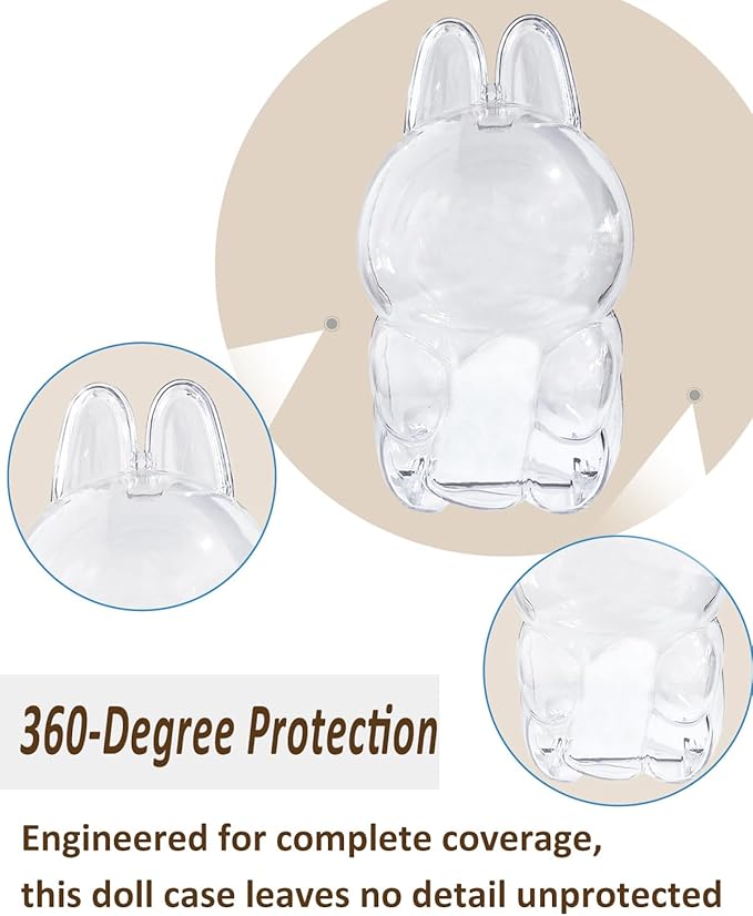 Drink Cup Collectible Case - Hard PVC Protector with Carry Strap Compatible for 15cm Drink LABUBU(5.9 INCH)