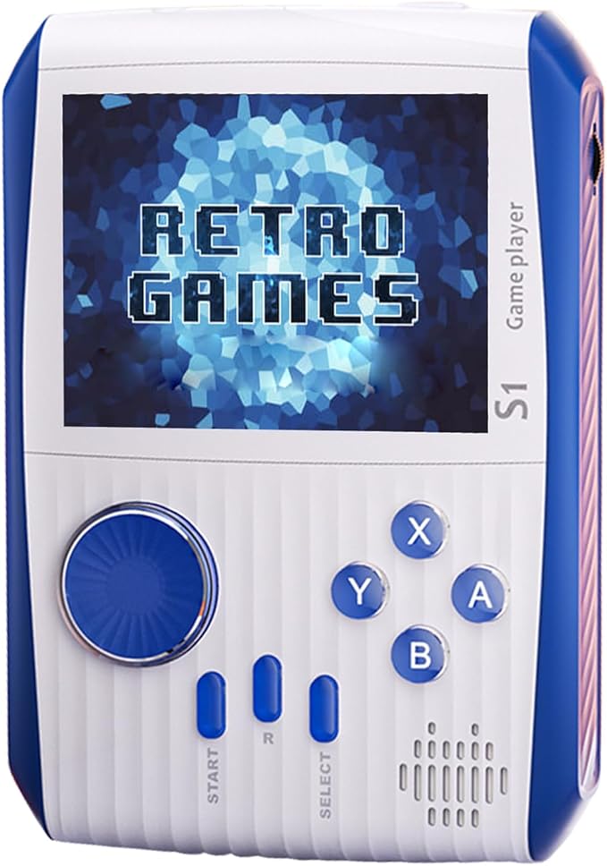 Retro Game Console Handheld, Mini Handheld Game Console for Kids with 666 Classic Retro Games, 1020mAh Rechargeable Battery, 3 Inch Screen Gameboy, Birthday for Boy Girl (White)